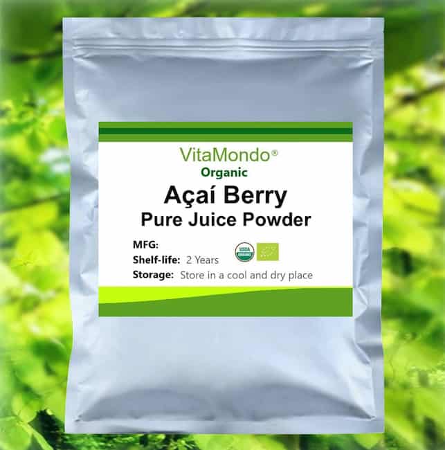 Pure Organic Acai Berry Juice Powder