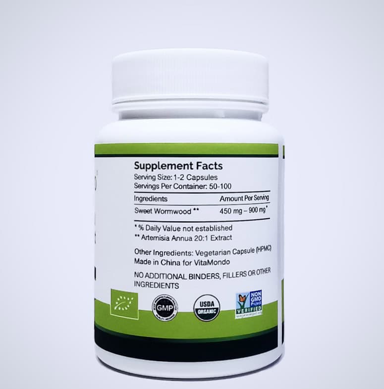 Organic Artemisia Annua Supplement 500 mg Capsules 2
