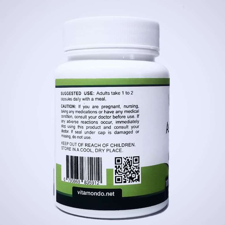 Organic Ashwagandha Root Extract 500mg Supplement 3