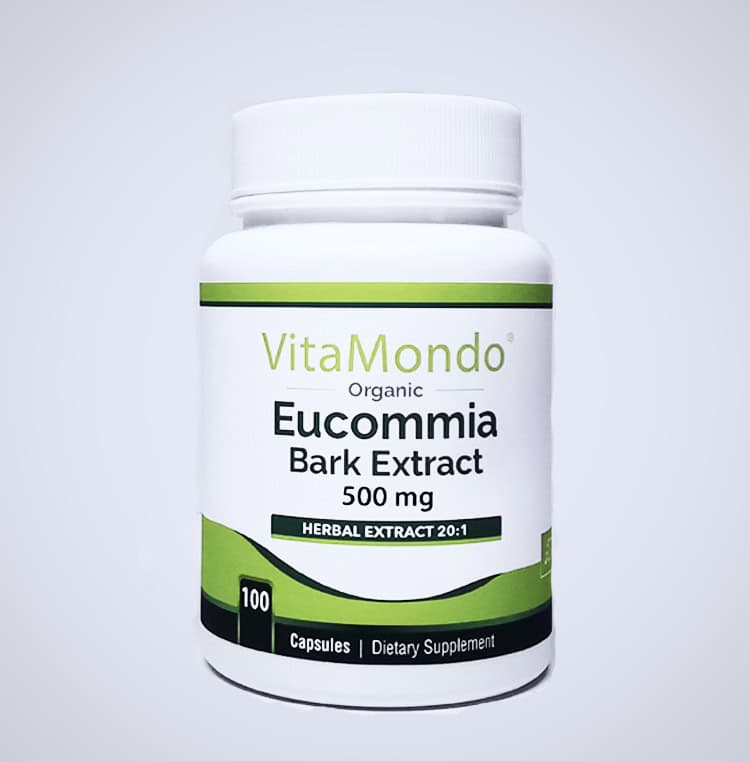 Organic Eucommia Bark Capsules 500 mg Supplement Du Zhong 2