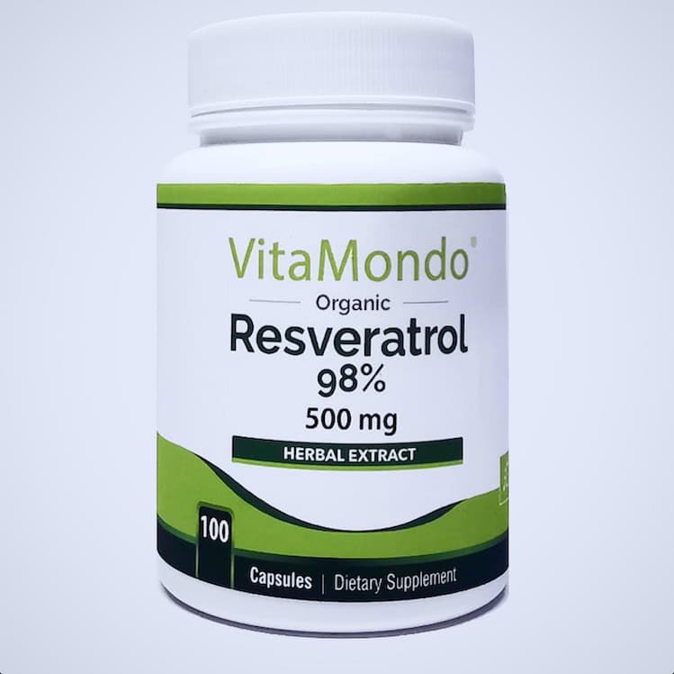 Organic Trans Resveratrol 500mg Supplement 98% Capsules-1