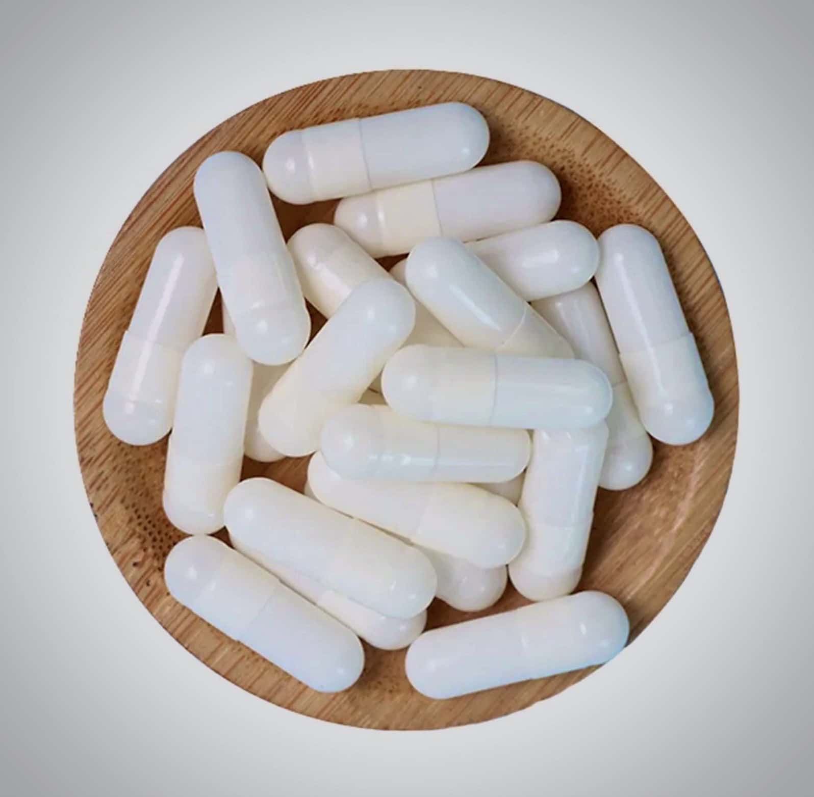 Enteric-coated capsules white