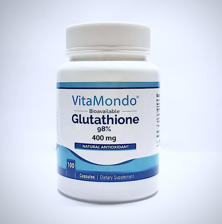 L-Glutathione Supplement 98% (GSH) 400 mg 100 Capsules