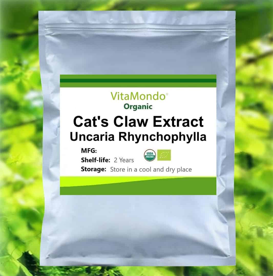 Organic Cat's Claw Supplement Powder (Uncaria Rhynchophylla) VitaMondo