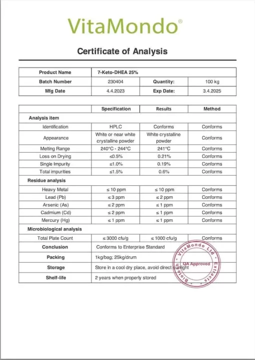 Premium 7-Keto Supplement: 100g-1kg – Stress, Brain - Image 2