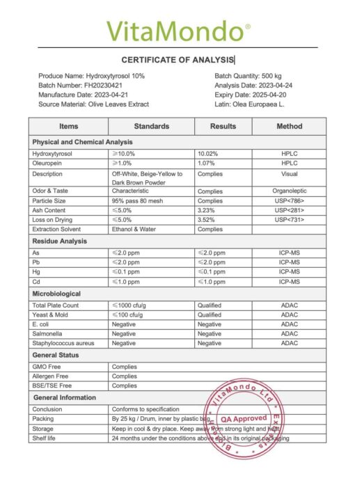 Premium Hydroxytyrosol 10%: 100g-1kg – Heart Health – Olives, Oleuropein - Image 2