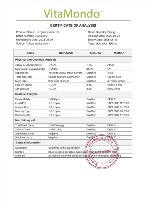 Premium L-Ergothioneine Supplement: 100g-1kg – Mushroom Extract - Image 2