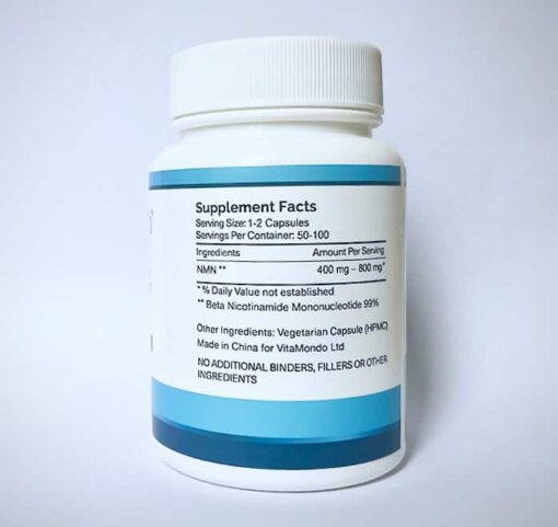 NMN 99% Enteric-Coated Capsules: 400 mg * 100 Caps – Bioavailable *NEW* - Image 3