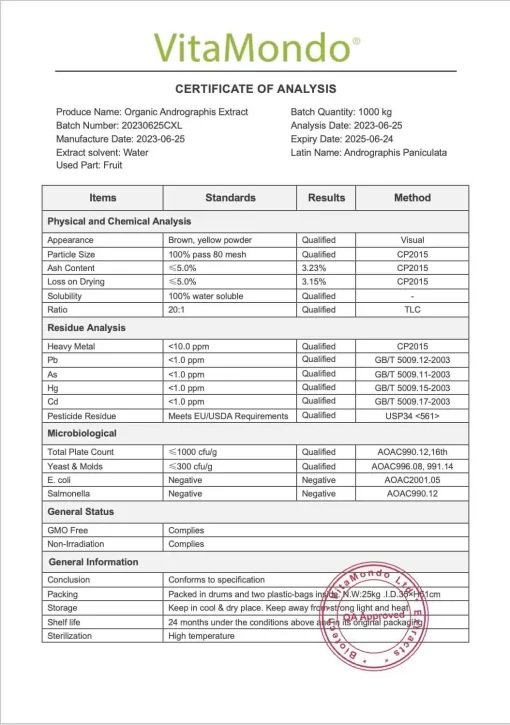 Organic Andrographis Kalmegh Powder: 100g-1kg – Chiretta, Extract - Image 2