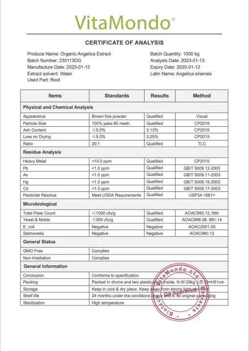 Organic Dong Quai Extract Powder: 100g-1kg – Angelica Sinensis - Image 2