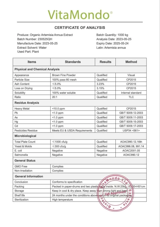 Organic Artemisia Extract Powder: 100g-1kg – Wormwood - Image 4