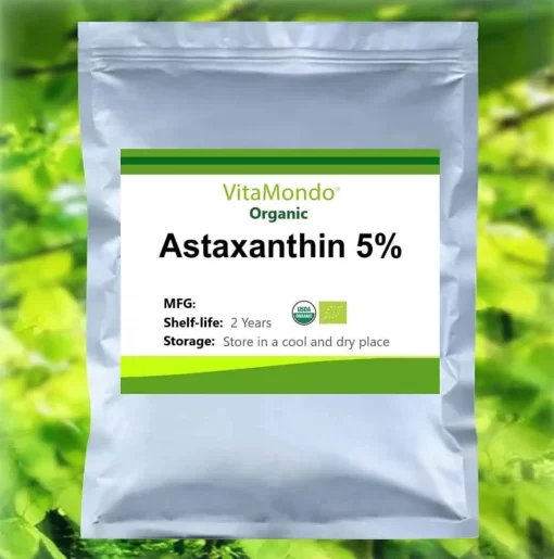 Organic Astaxanthin Powder 5%: 100g-1kg – Antioxidant, Algae