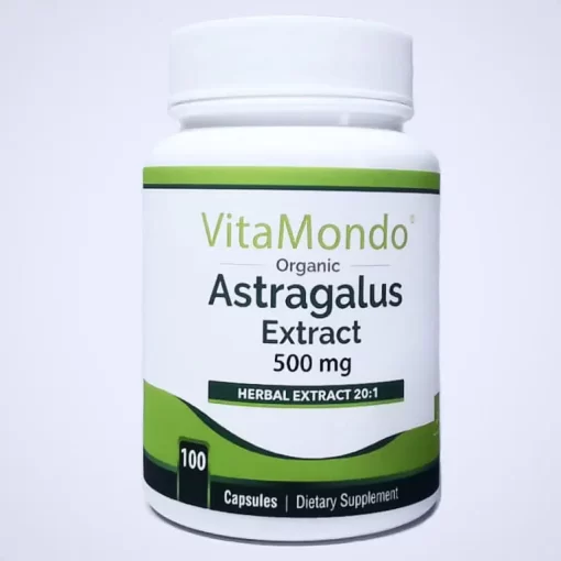 Organic Astragalus Supplement: 500 mg * 100 Capsules – Aging