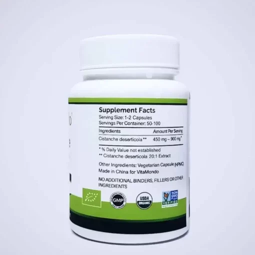 Organic Cistanche Deserticola Supplement: 500 mg * 100 Caps - Image 2