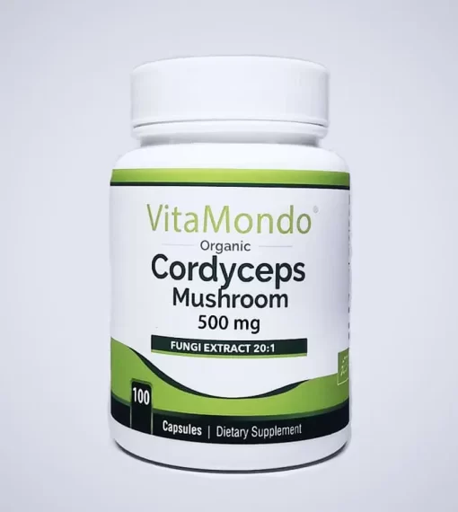 Organic Cordyceps Extract Capsules: 500 mg * 100 Capsules