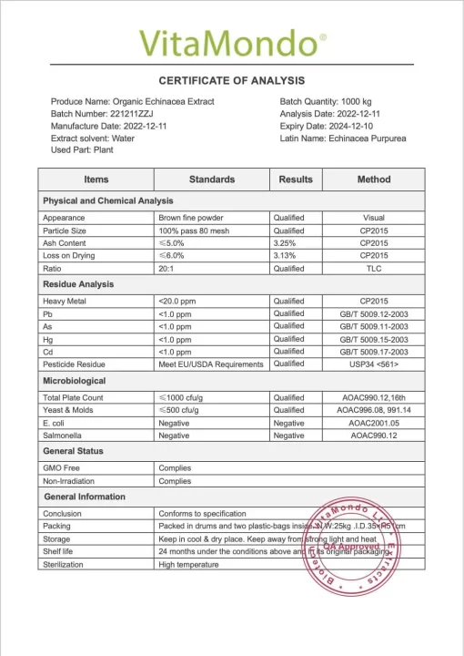 Organic Echinacea Extract Powder: 100g-1kg – Flu, Immunity - Image 3