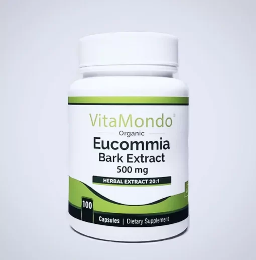 Organic Eucommia Ulmoides Capsules: 500 mg * 100 Caps – Bark