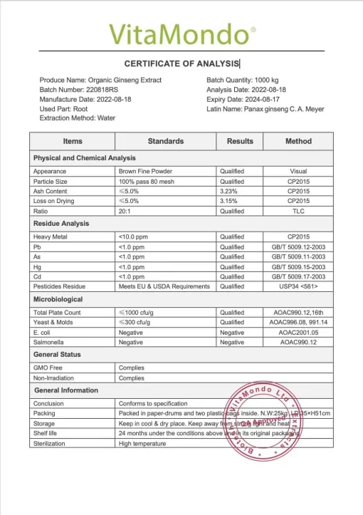 Organic Ginseng Root Extract: 100g-1kg – Energy, Panax - Image 3