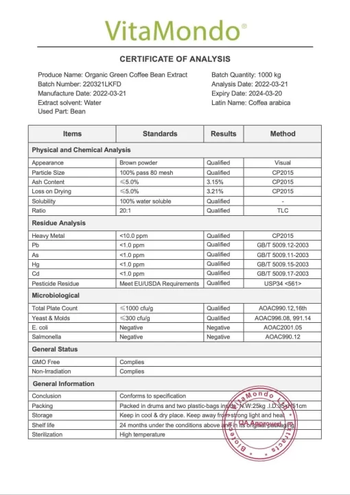 Organic Chlorogenic Acid (CGA) 24%: 100g-1kg – Liver, Weight - Image 2