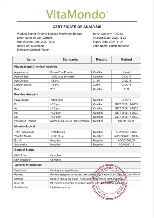 Organic Maitake Mushroom Extract: 100g-1kg – Adaptogen - Image 4