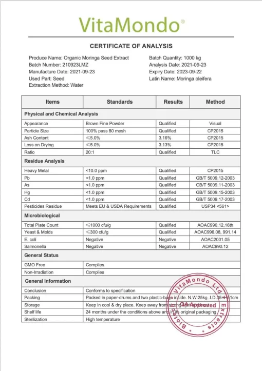 Organic Moringa Seed Extract: 100g-1kg – Nutrient Rich - Image 3