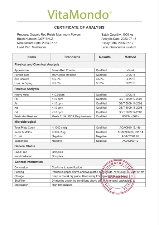 Organic Reishi Mushroom Supplement: 500 mg * 100 Caps - Image 6