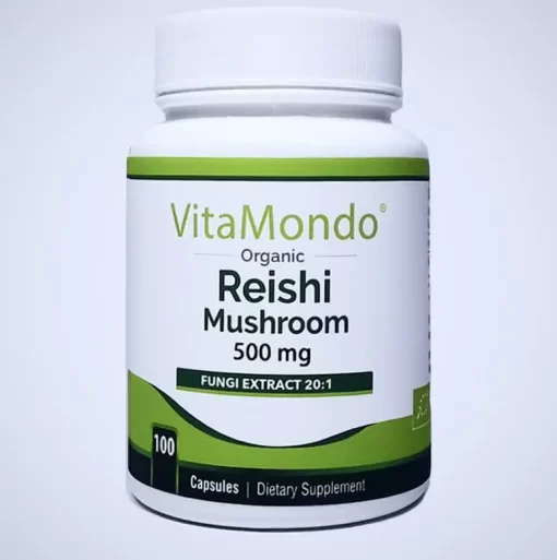 Organic Reishi Mushroom Supplement: 500 mg * 100 Caps