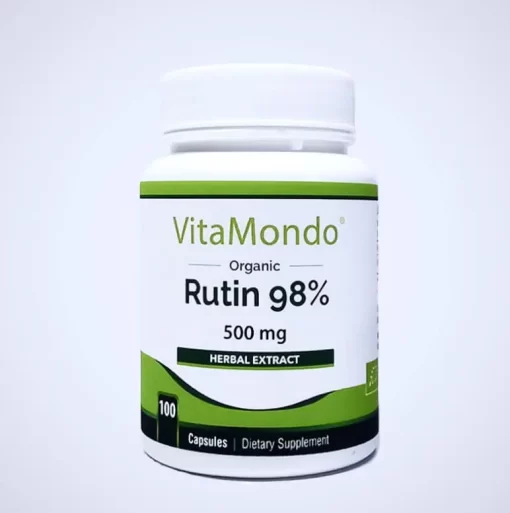 Organic Rutin Supplement 98%: 500 mg * 100 Capsules – Rutoside