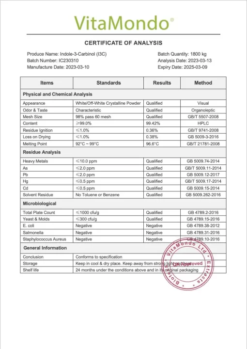 Premium Indole-3-Carbinol (I3C) 99%: 100g-500g – Broccoli - Image 3