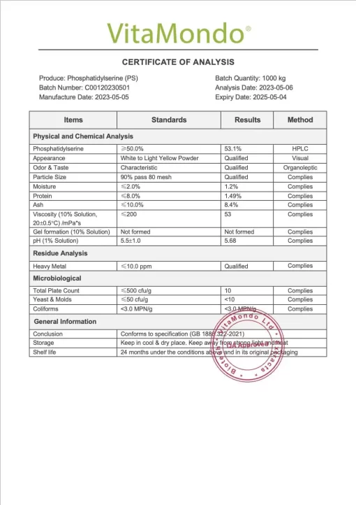 Premium Phosphatidylserine Powder 50%: 100g-1kg – Memory - Image 2