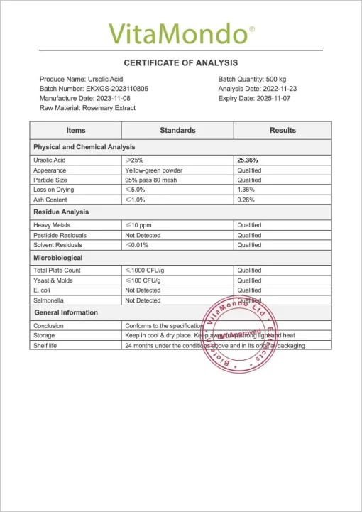 Premium Ursolic Acid Supplement: 100g-1kg – Health Benefits - Image 2