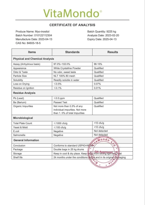 Premium Myo-Inositol 99%: 100g-1kg – Brain, Liver - Image 2