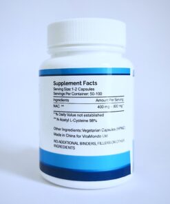 Pure N-Acetyl-L-Cysteine (NAC) Capsules 2 Ingredients