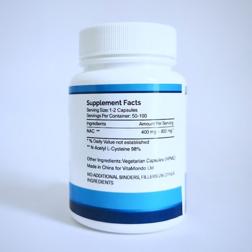 Pure N-Acetyl-L-Cysteine (NAC) Capsules 2 Ingredients
