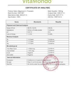 Magnesium L-Threonate 100% COA New