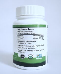 Organic Cordyceps Supplement Capsules Ingredients
